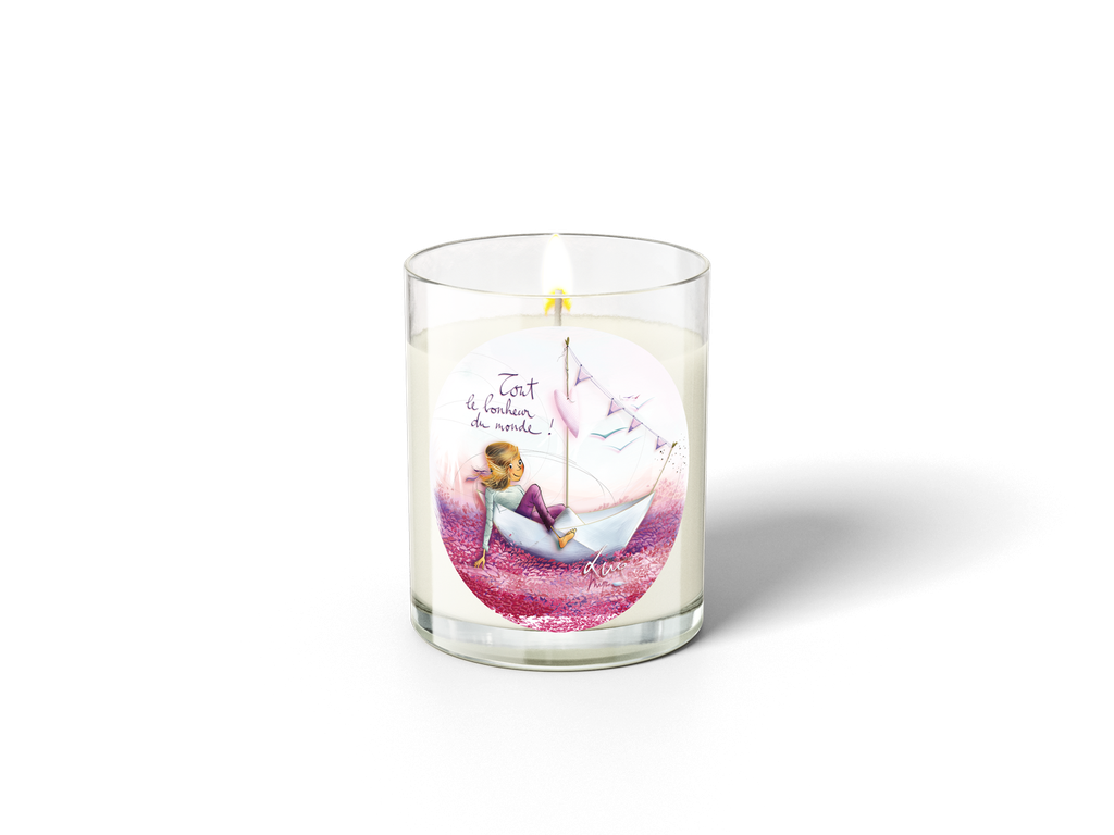 BOU 011 Bougie Mon Amie Luce "Tout le bonheur du monde"