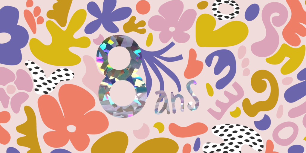 CD 022 - Carte anniversaire 8 ans (fille) 