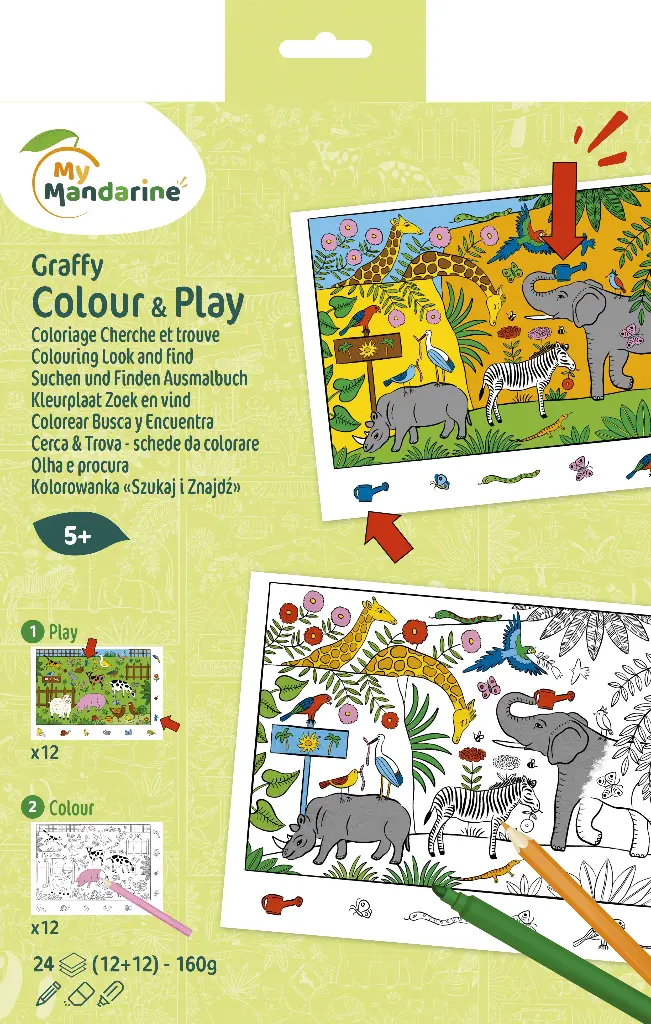 Graffy Colour & Play Cherche et trouve, Zoo