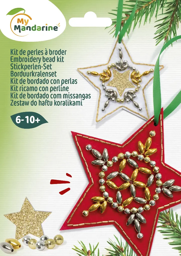 Kit à broder, déco étoiles
