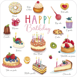 BAR 258 Carte carrée Mila "Recettes sucrées"