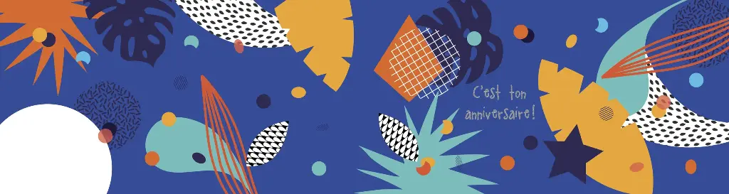 CD 001 Carte anniversaire "C'est ton anniversaire" Bleu