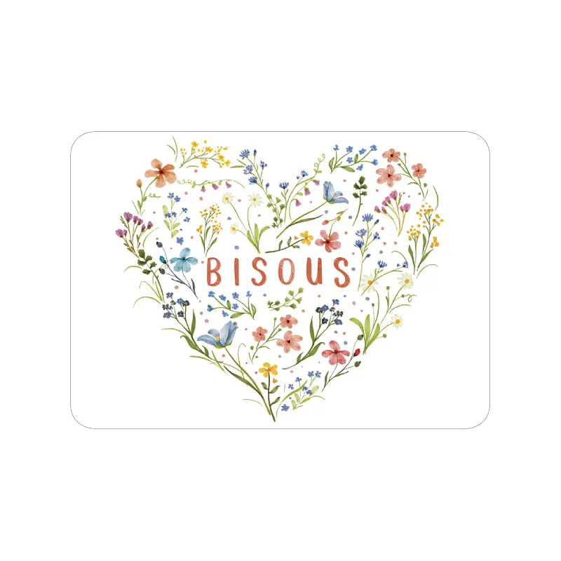 Carte Rendez-vous R. Hilyer "Bisous Fleuris"