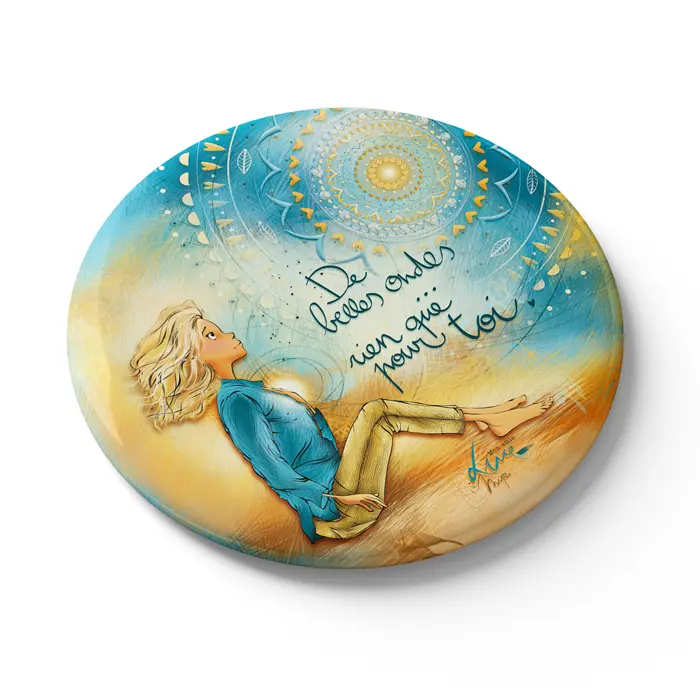 MGN 055 - Magnet "De belles ondes... rien que pour toi"- Mon amie Luce 