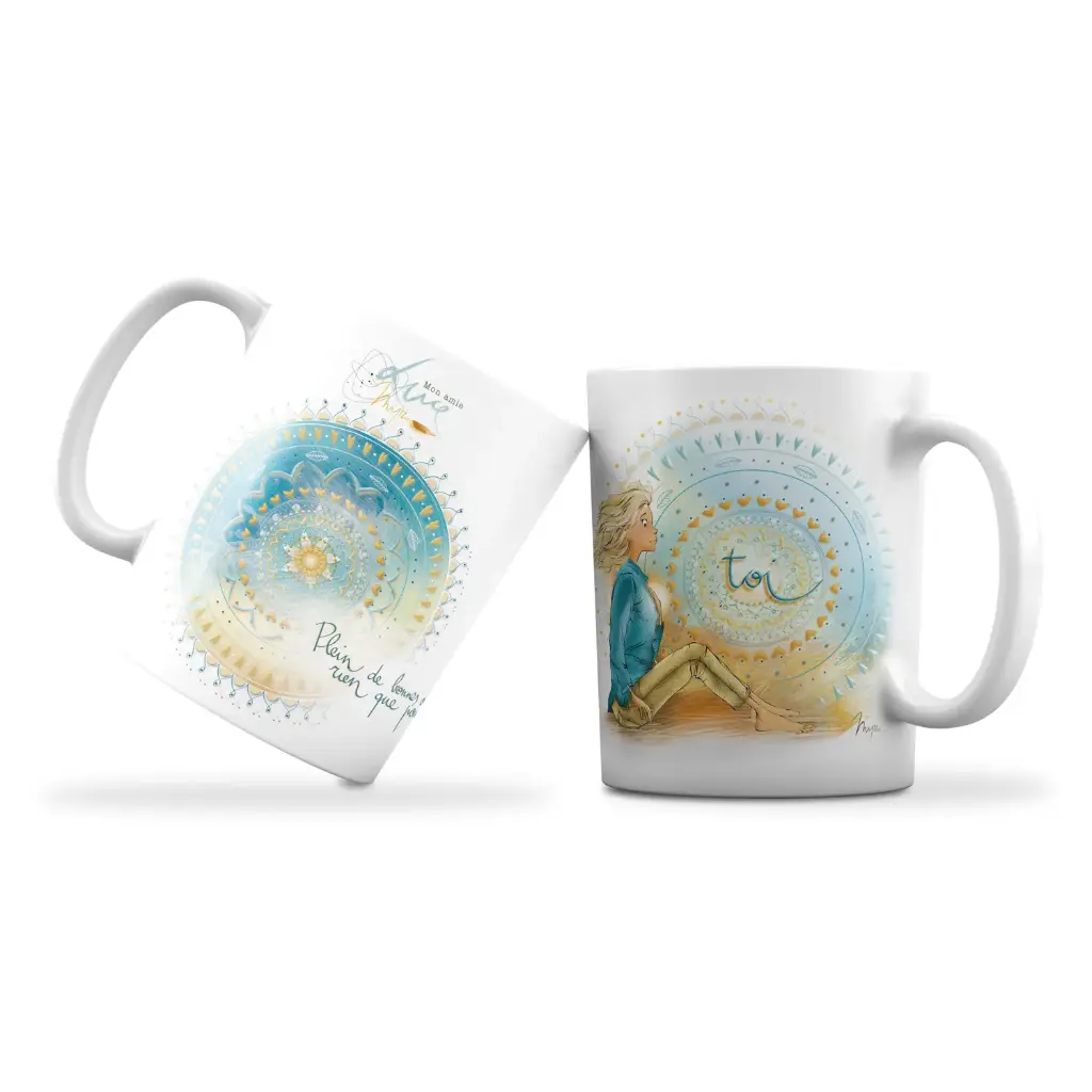 Mug 969 Mon Amie Luce  "Plein de bonnes ondes rien que pour toi" 