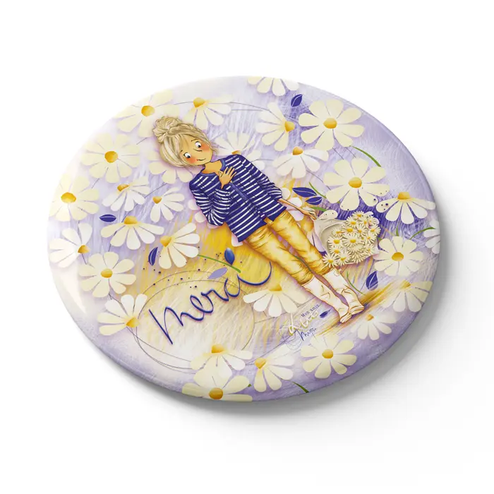 MGN 057 - Magnet "Merci Mauve" - Mon Amie Luce 