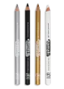 Set de 4 crayons de maquillage fins - Or/Argent/Noir/Blanc