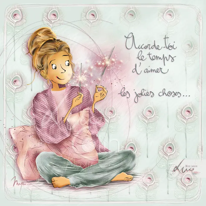 CS 1194 - Carte Mon Amie Luce "Accorde-toi le temps d’aimer les jolies choses"