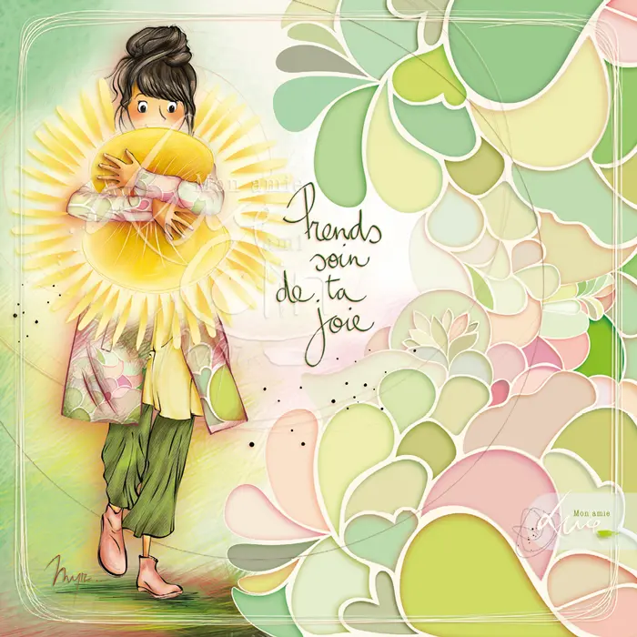 CS 1197 - Carte Mon Amie Luce "Prends soin de ta joie"