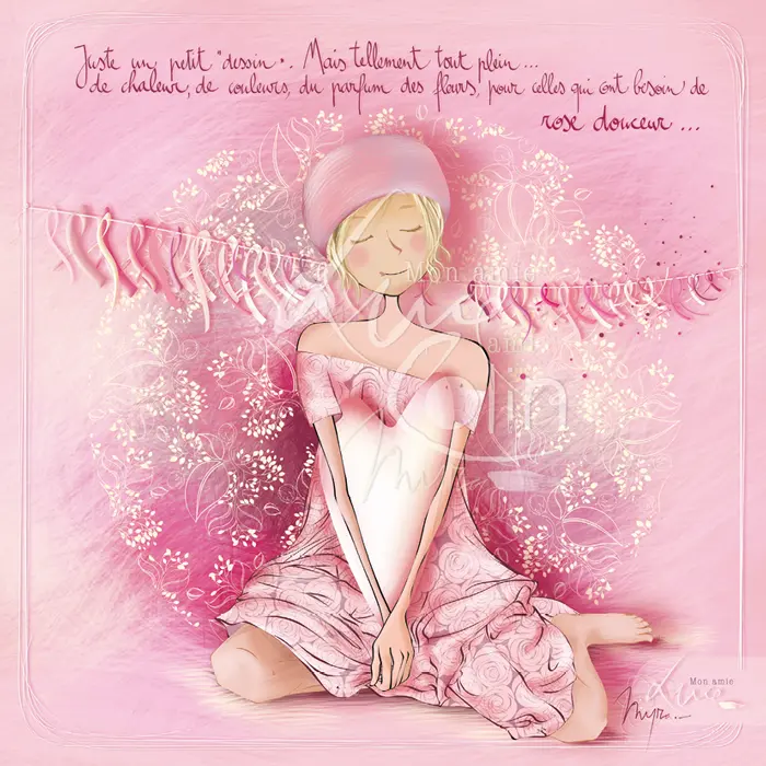 CS 1222 - Carte Mon Amie Luce "Rose Douceur"