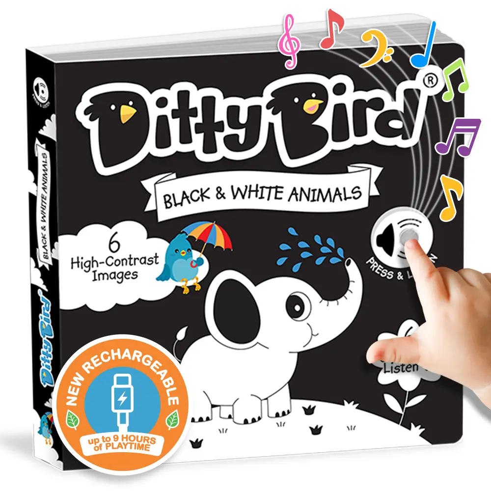 Ditty Bird - Black and White Animals  USBC