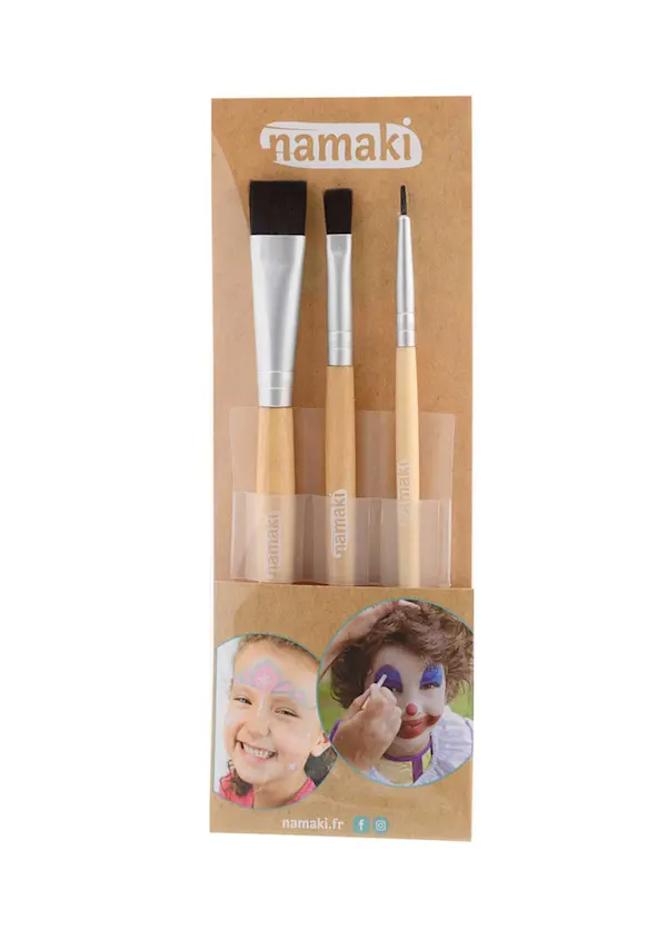 Kit 3 pinceaux de maquillage