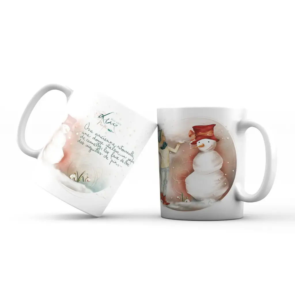 Mug 979 en céramique BRILLANT - émail blanc 250 ml Mon Amie Luce "Une ancienne ritournelle, une douce chaleur …"
