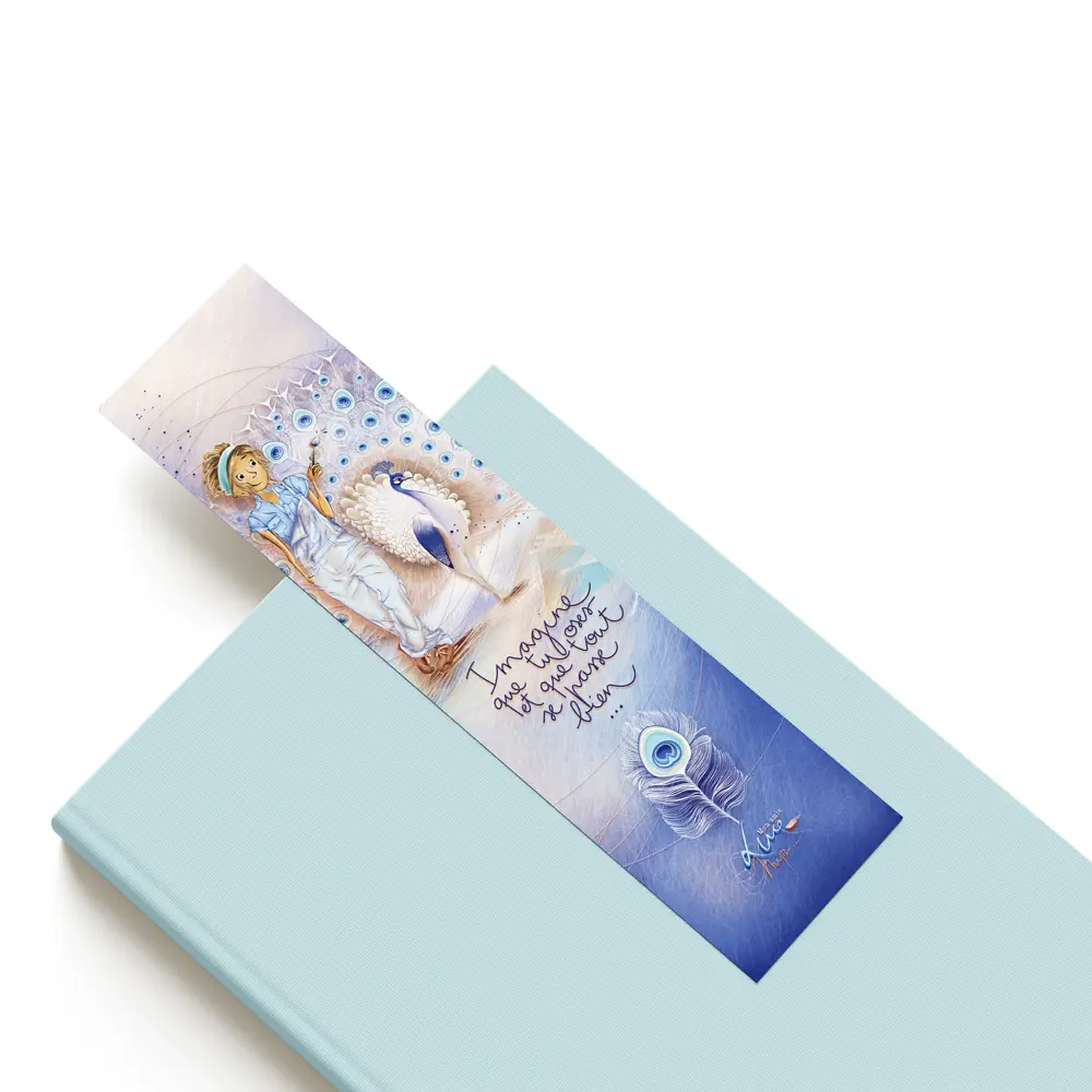 MP 039 - Marque page Mon Amie Luce "IMAGINE QUE TU OSES ET QUE TOUT SE PASSE BIEN"