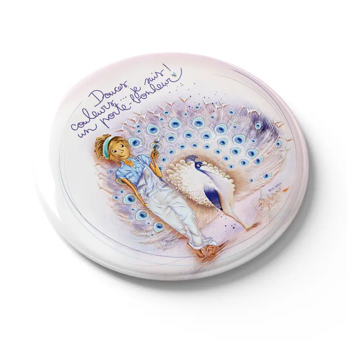 MGN 068 - Magnet "Douce couleur, je suis un porte bonheur" - Mon Amie Luce