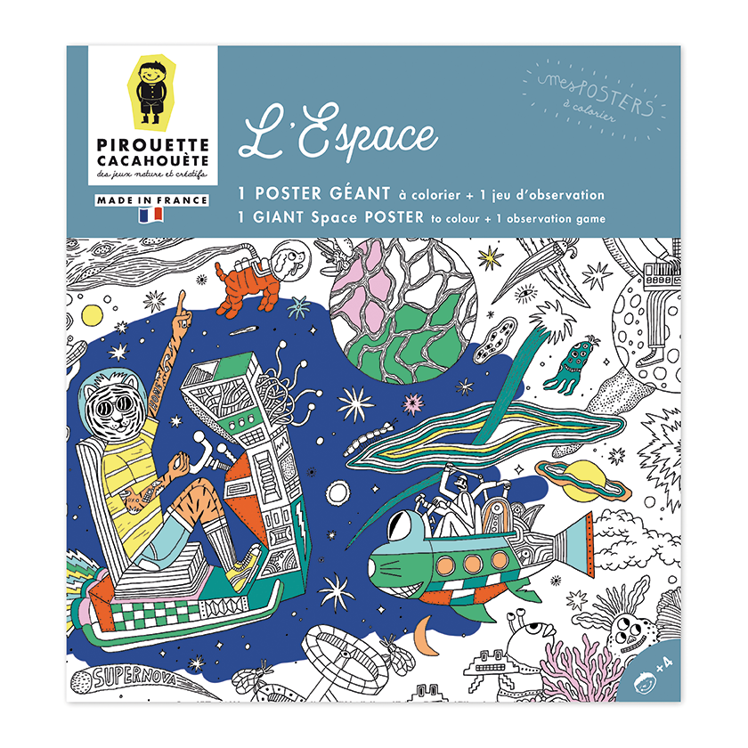 Poster à colorier Espace