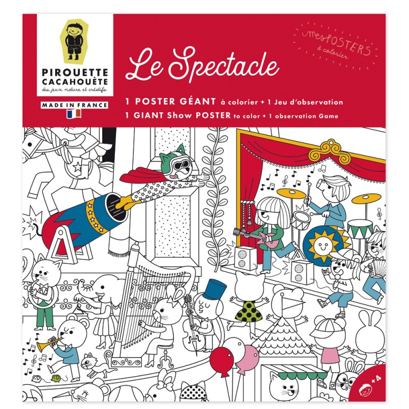 Poster à colorier spectacle
