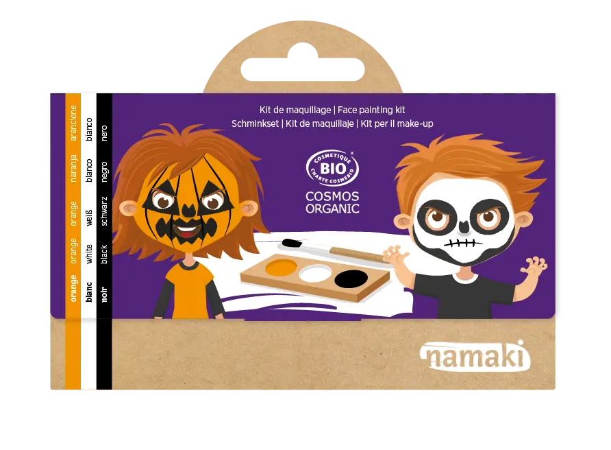Kit de maquillage 3 couleurs Citrouille & Squelette