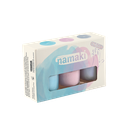 Coffret 3 vernis  - Douceurs givrées Bleu givré - Rose Pâle - Argent bleuté