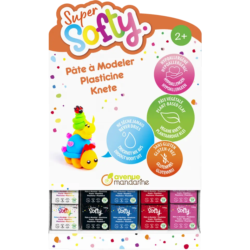 Présentoir Super Softy,  plasticine