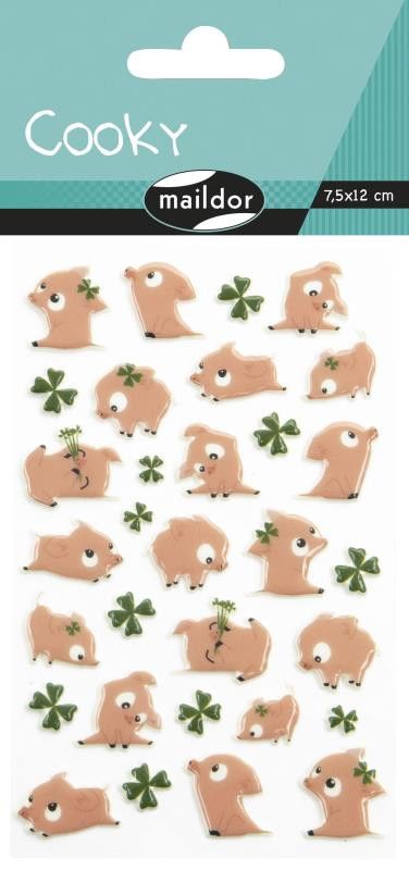 * Cooky, Sach 1 pl 7,5x12cm, Cochons bonheur