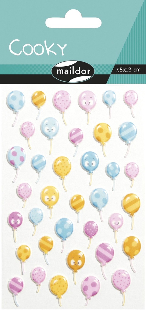Cooky, Sach 1 pl 7,5x12cm, Ballons de baudruches