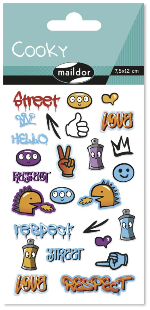 Cooky, Etui 1 vel 7,5x12cm, Graffiti
