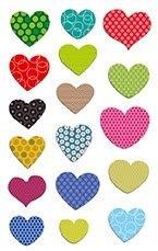 Cooky, Sach 1 pl 7,5x12cm, Cœurs à motifs