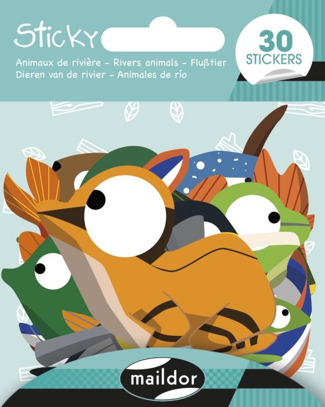 Sticky, Animaux de la rivière, 30 gommettes