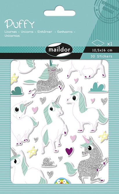 Puffy, Sach 1 pl 10,5x16cm, Licornes