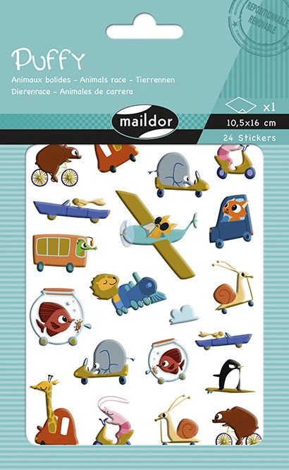 Puffy, Pack 1 sh 10,5x16cm, Animals race