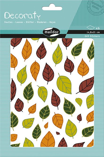 Decoraty, Sach 6 pl 14,8x21cm, Feuilles