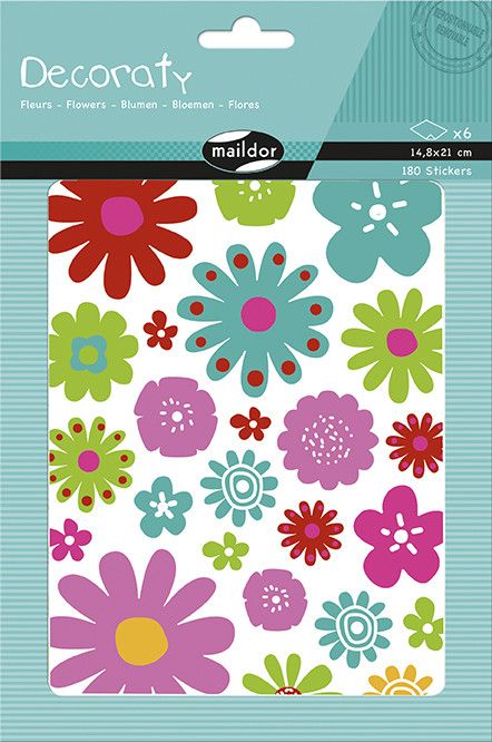 Decoraty, Sach 6 pl 14,8x21cm, Fleurs