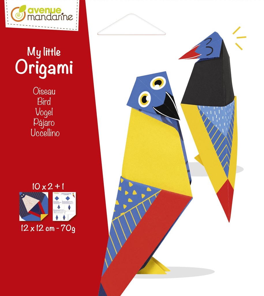 My little Origami, Oiseau, 12 x 12 cm, 20F, 70g