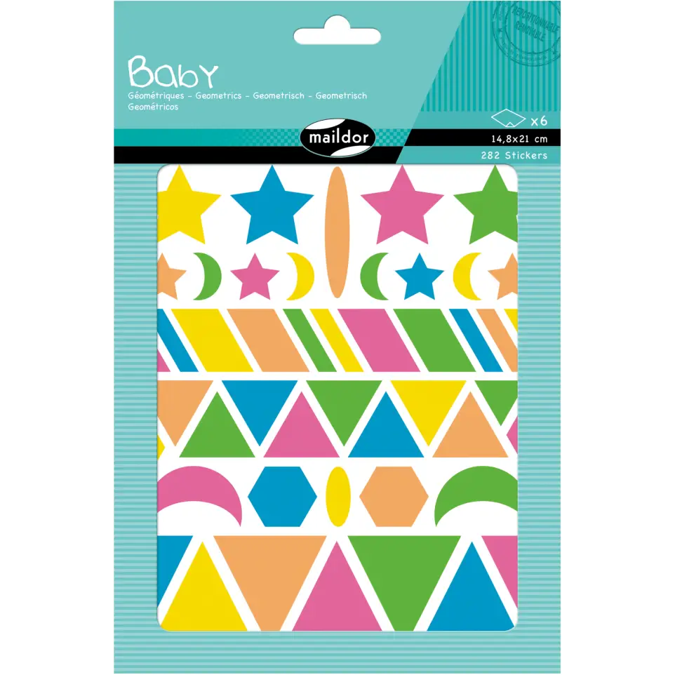 Baby, Geometrische fig. 6vel, fluo