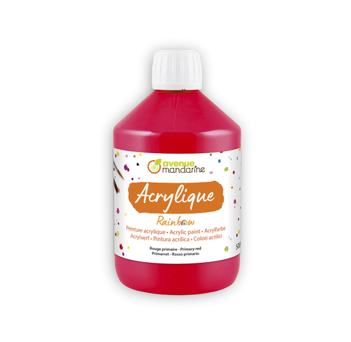 Peinture acrylique Rainbow 500mL Rouge primaire