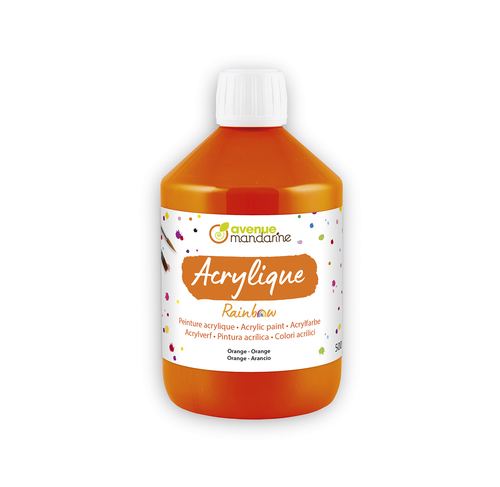 Peinture acrylique Rainbow 500mL Orange