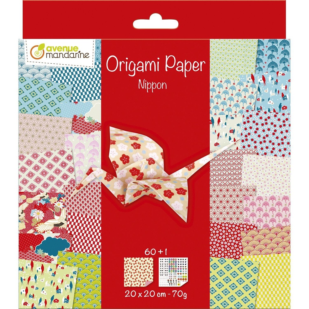 Origami Paper, Nippon, 20 x 20 cm, 60F, 70g