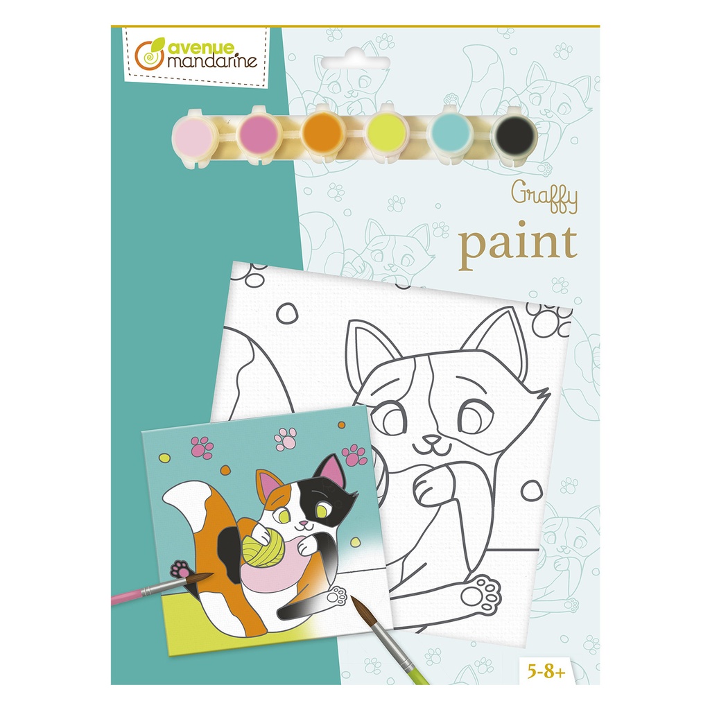 Graffy Paint, Chat 20x20 cm