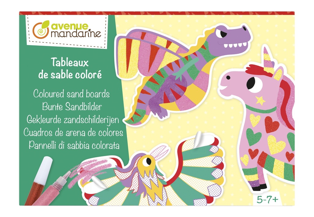 Boîte créative, Tableaux de sable coloré