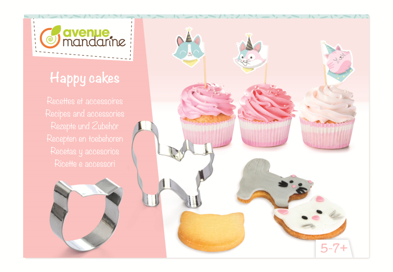 Boîte créative, Happy Cakes, Recettes et accessoires, Chats