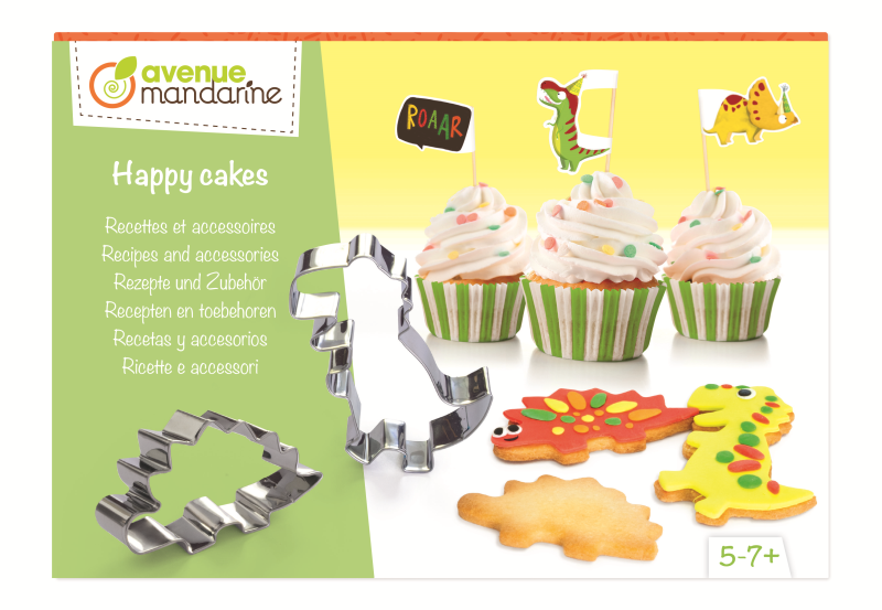 Boîte créative, Happy Cakes, Recettes et accessoires, Dinosaures