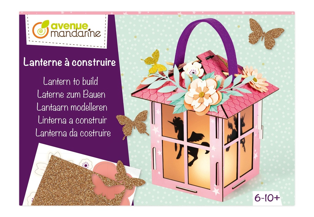 Boîte créative, Lanterne à construire, Licornes