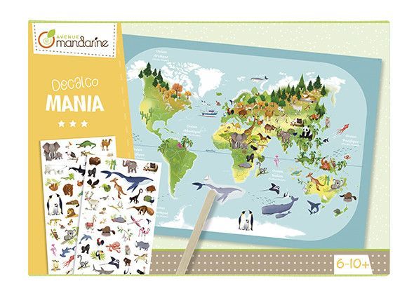 Creatieve box , DecalcoMania Wereldkaart