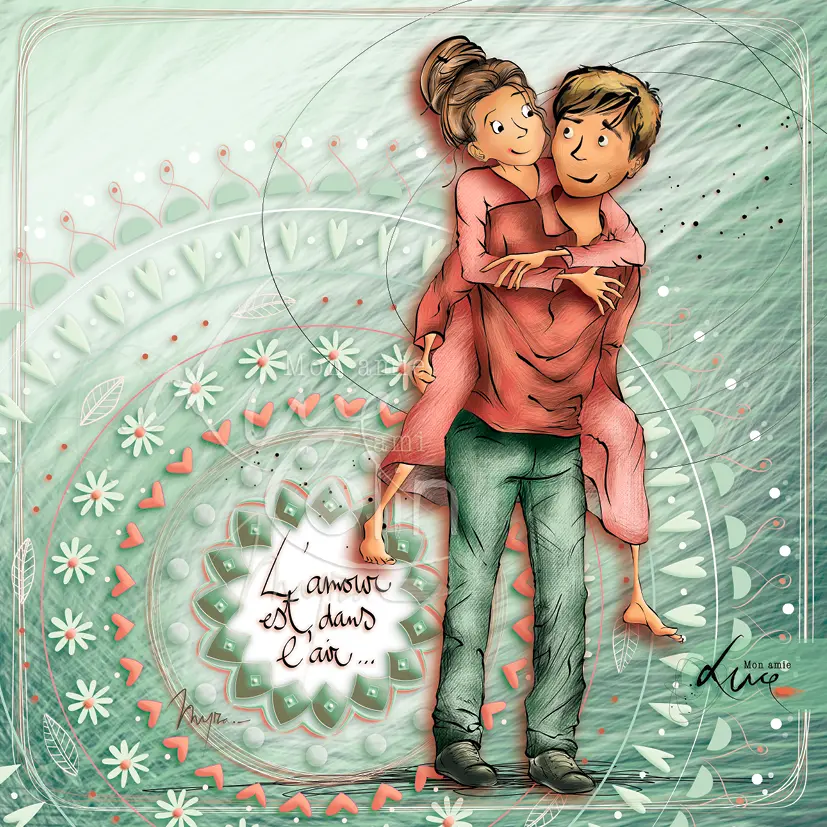 CS 1187 - Carte Mon Amie Luce "L'amour est dans l'air"