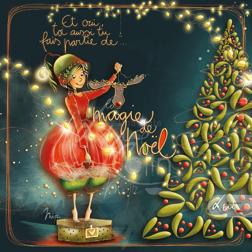 CS 1192 - Carte Mon Amie Luce "La magie de Noel"
