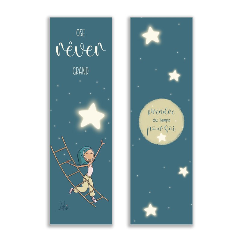 MP 024 Marque page Popie "Ose rêver grand"