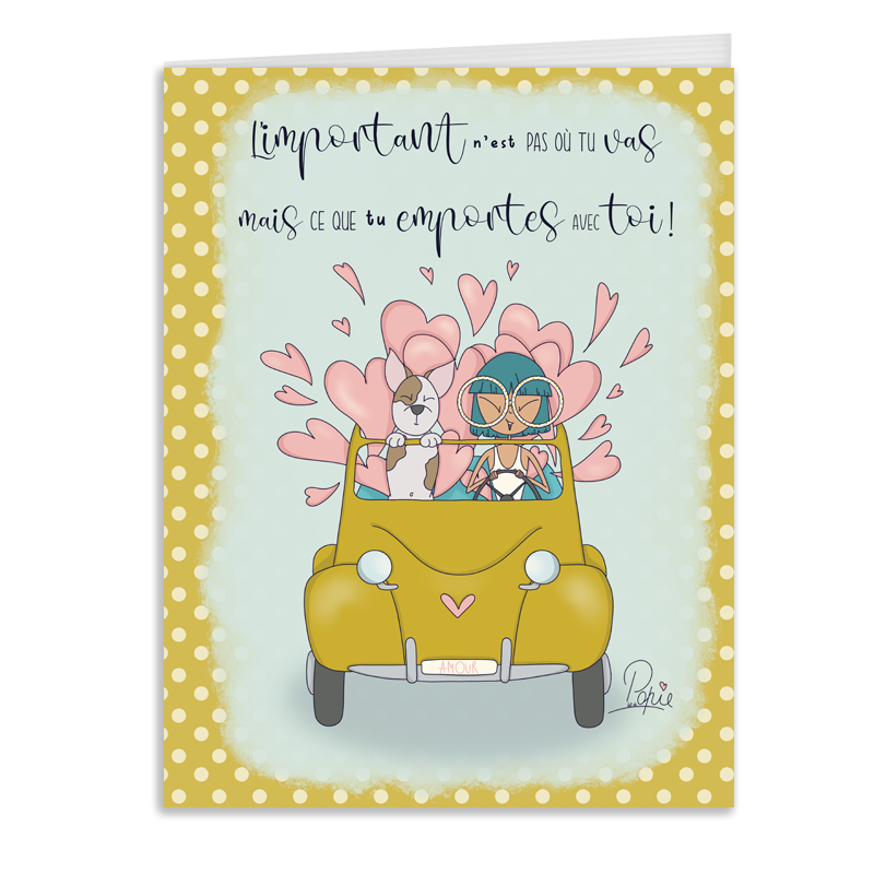 CAR 893 Popie Carnet  A5 "L'important n'est pas ou tu vas mais ce que tu emportes avec toi"