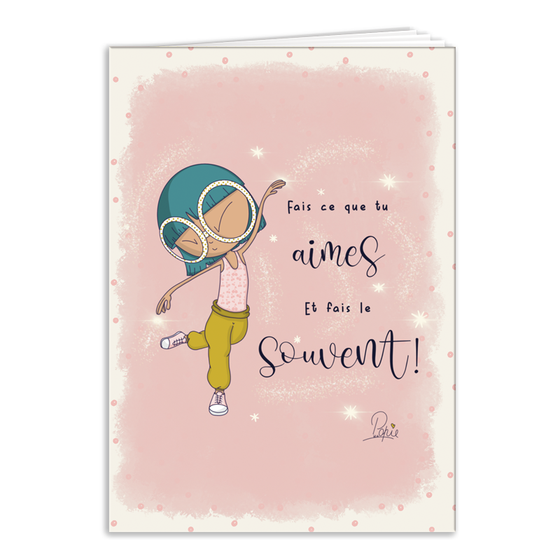 CAR 890 Popie Carnet A6 "Fais ce que tu aimes et fais le souvent"