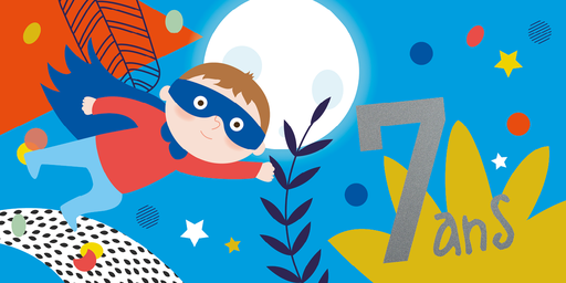 [CD 009] CD 009 - Carte d'anniversaire 7 ans (garçon)